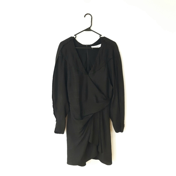 FINAL ⬇️ IRO | Anokia Silk-Blend Mini Dress in Textured Black - Picture 8 of 9